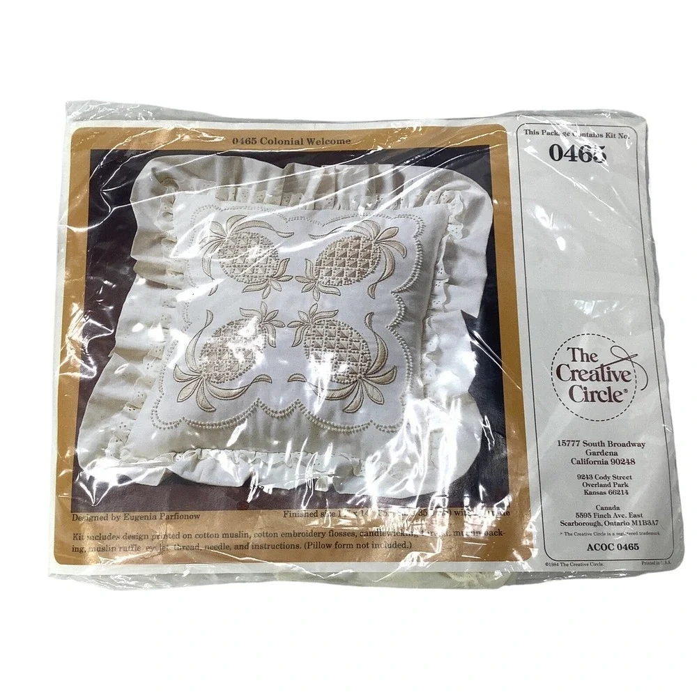 Colonial Welcome Embroidery Kit Creative Circle #0465 14